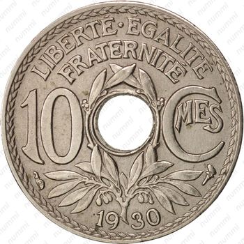 10 сантимов 1930 - Реверс