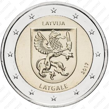2 евро 2017, Латгалия - Аверс