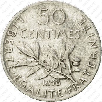 50 сантимов 1898 - Реверс