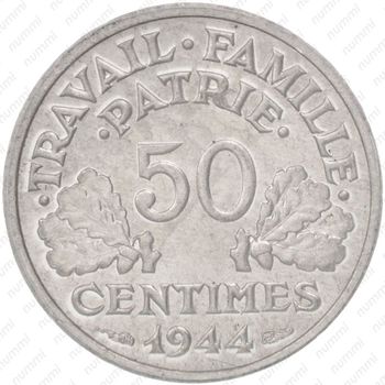 50 сантимов 1944 - Реверс