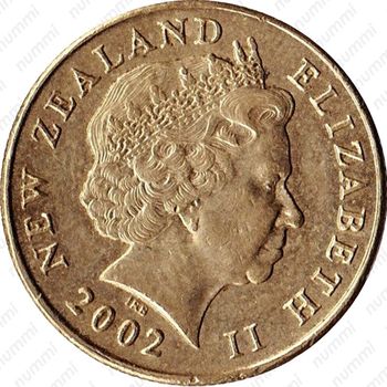 1 доллар 2000, Новая Зеландия - Аверс