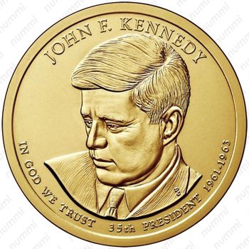 1 доллар 2015, Кеннеди - Аверс