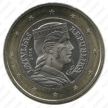 1 евро 2016 - Аверс