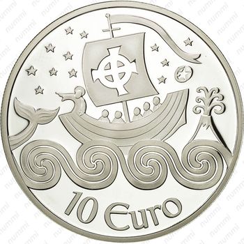10 евро 2011, Святой Брендан - Реверс