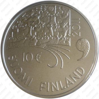 10 евро 2011, Юхани Ахо - Аверс