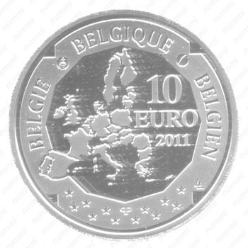 10 евро 2011, Южный полюс - Аверс