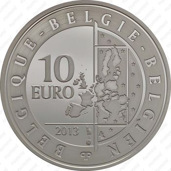 10 евро 2013, Хюго Клаус - Аверс