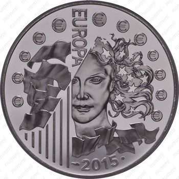 10 евро 2015, 70 лет мира - Реверс