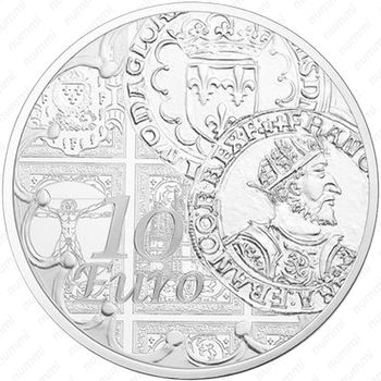 10 евро 2016, тестон (серебро, тестон Франциска I) (серебро, тестон Франциска I) - Реверс