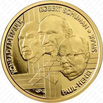 100 евро 2002, основатели ЕС - Аверс