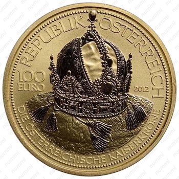 100 евро 2012, Корона Австрийской империи - Аверс