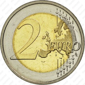 2 евро 2001, регулярный чекан Нидерландов - Реверс