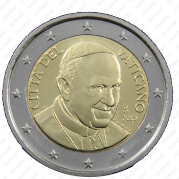2 евро 2015, регулярный чекан Ватикана (Франциск) - Аверс