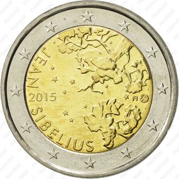 2 евро 2015, Ян Сибелиус - Аверс