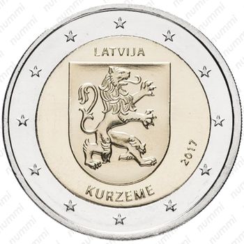 2 евро 2017, Курземе - Аверс