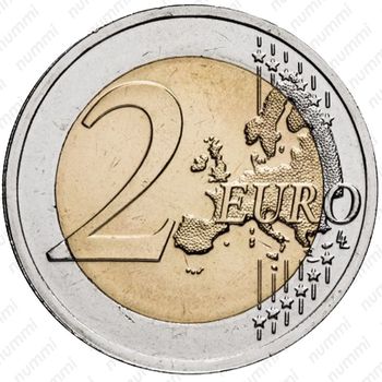 2 евро 2018, 100 лет Республике - Реверс