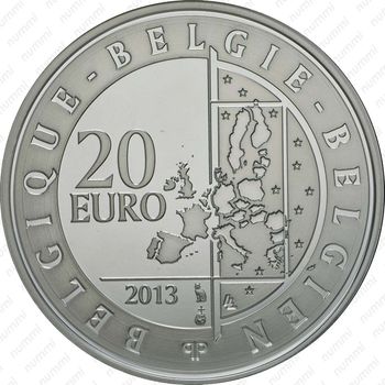 20 евро 2013, cмена правителя - Реверс