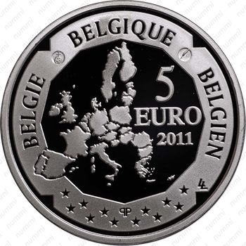 5 евро 2011, Элен Дютриё - Аверс