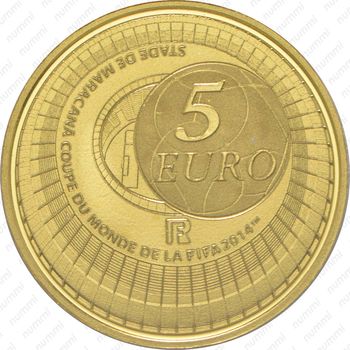 5 евро 2014, футбол - Аверс
