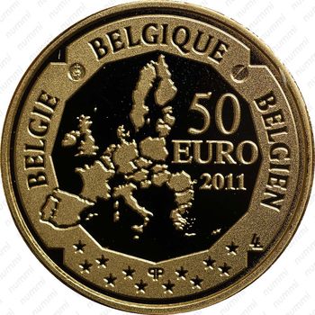 50 евро 2011, Южный полюс - Аверс