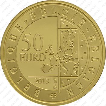50 евро 2013, Хюго Клаус - Аверс