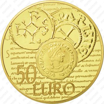 50 евро 2014, денье - Реверс