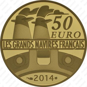 50 евро 2014, Нормандия - Реверс