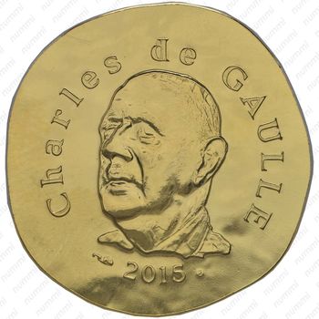 50 евро 2015, де Голль - Реверс