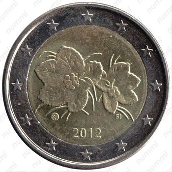 2 евро 2012, регулярный чекан Финляндии - Аверс