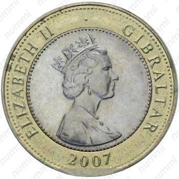 2 фунта 2007 - Аверс