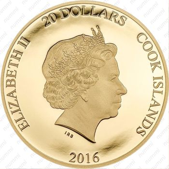 20 долларов 2016, Brexit Острова Кука - Аверс