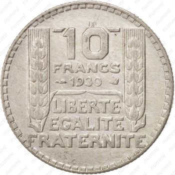 10 франков 1930 - Реверс