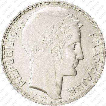 20 франков 1929 - Аверс
