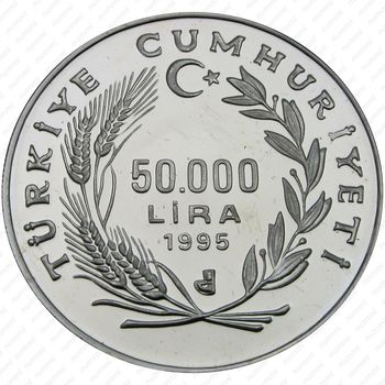 50000 лир 1995 - Реверс