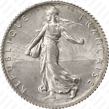 1 франк 1920, серый цвет - Аверс