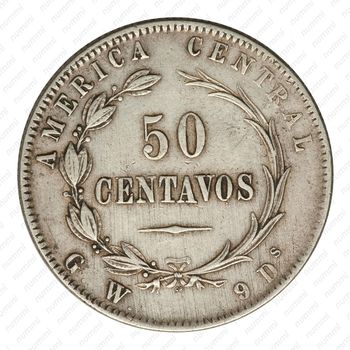 50 сентаво 1886 - Реверс