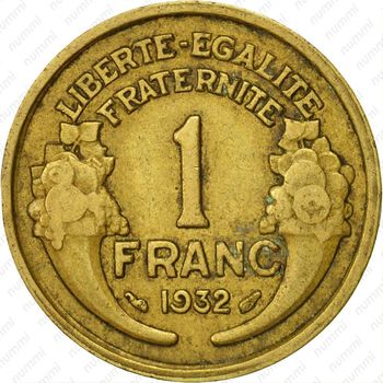 1 франк 1932 - Реверс