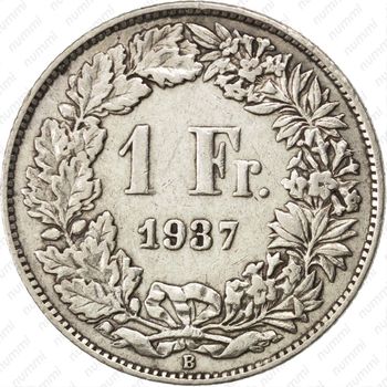 1 франк 1937 - Реверс