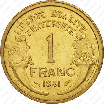 1 франк 1941, бронза - Реверс