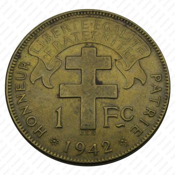 1 франк 1942 - Реверс