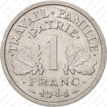 1 франк 1944, В - Реверс