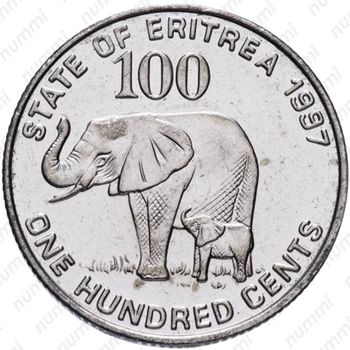 100 центов 1997 - Реверс