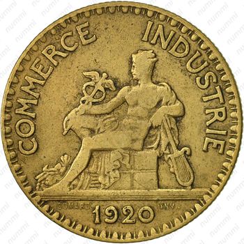 2 франка 1920, желтый цвет - Аверс