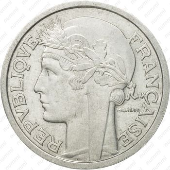 2 франка 1941, алюминий - Аверс