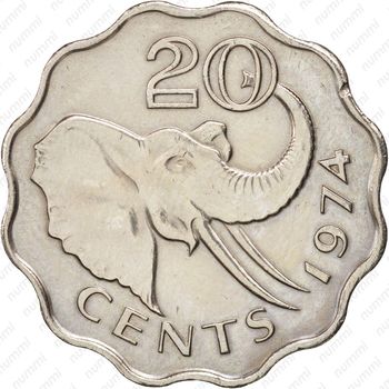 20 центов 1974 - Реверс