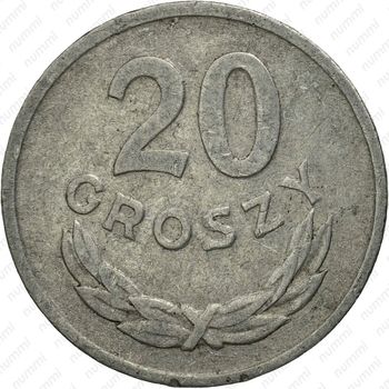 20 грошей 1968 - Реверс