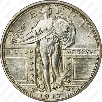 25 центов 1917, S - Аверс