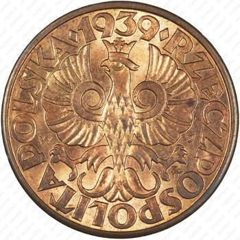 5 грошей 1939, бронза - Аверс