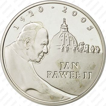 10 злотых 2005, Иоанн Павел II - Аверс