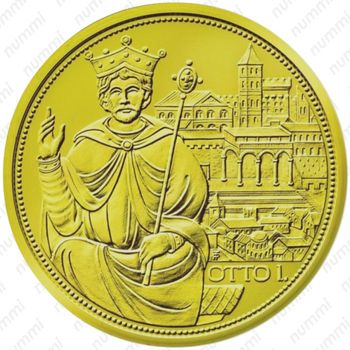 100 евро 2008, Корона Священной Римской империи Австрия - Реверс